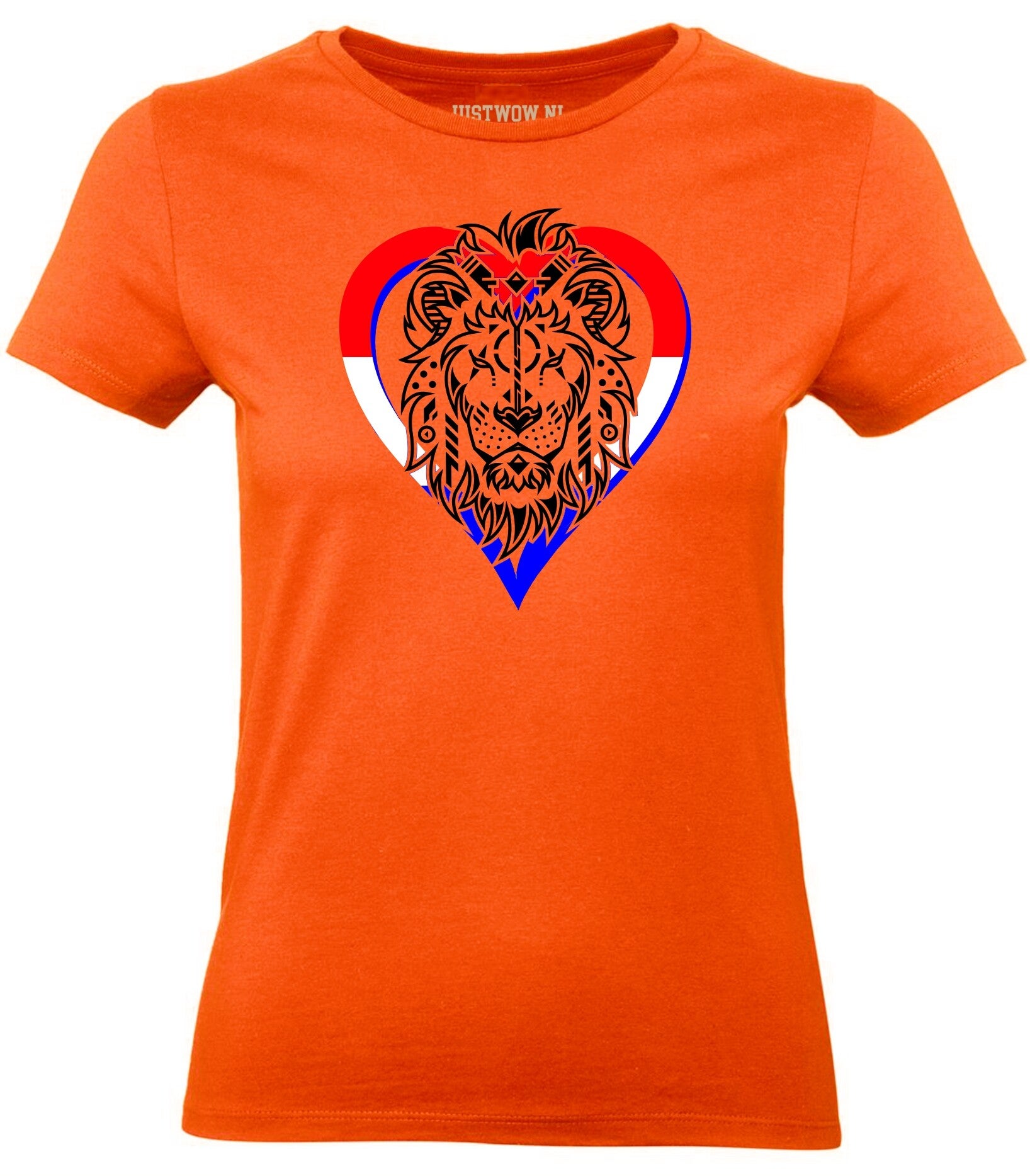 Koningsdag shirt dames: Leeuw in hart