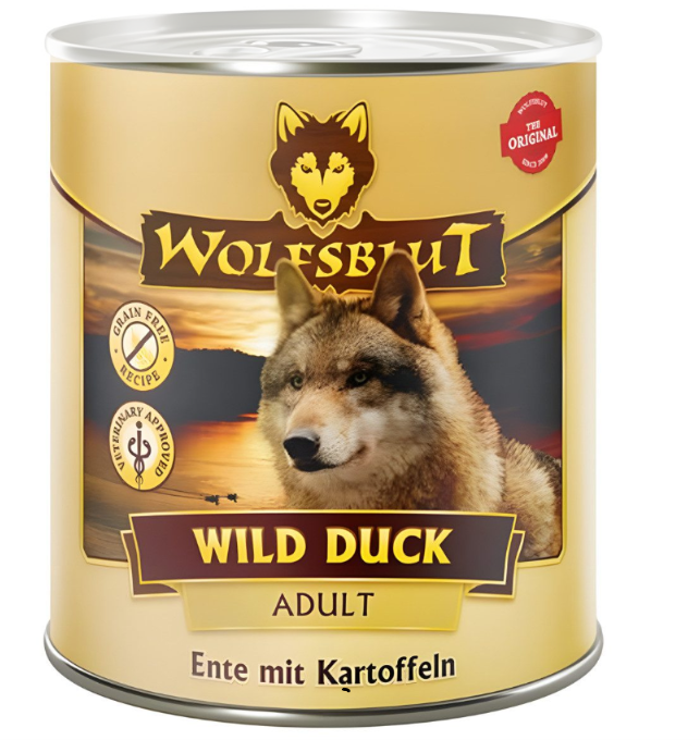 Wolfsblut Wild Duck Nassfutter 800 g ( 6er Pack ) - Getreidefrei mit Ente
