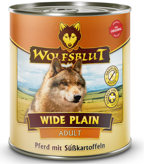 Wolfsblut Wide Plain Adult Nassfutter 800 g ( 6er Pack ) - Getreidefrei mit Pferd