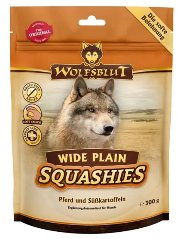 Wolfsblut Wide Plain Squashies 300 g ( 6er Pack ) - Hundesnack mit Pferd
