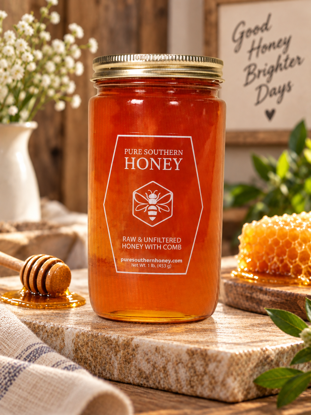 1 LB with Honey Comb