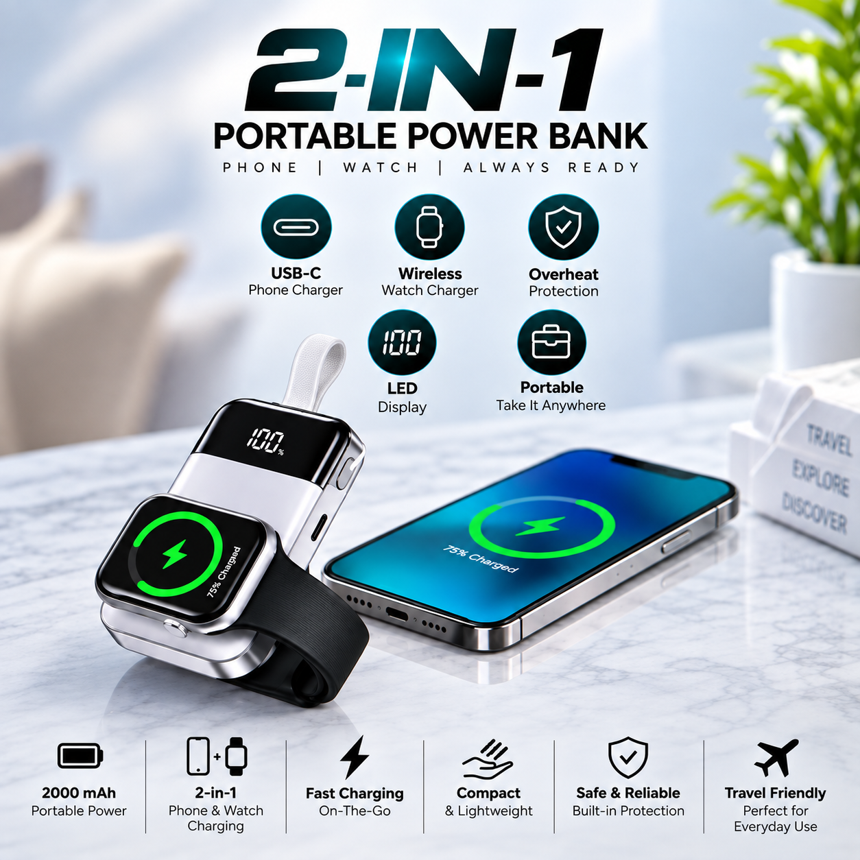 Portable Iwatch Powerbank