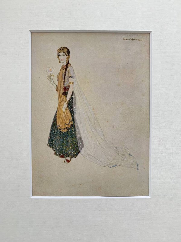 Antique coloured plate of  "Jusef and Asenath", 1915