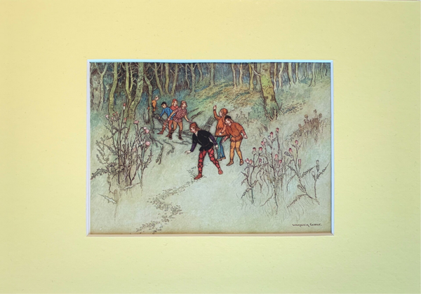 Antique coloured plate of "Hop-o'-my-Thumb", 1913
