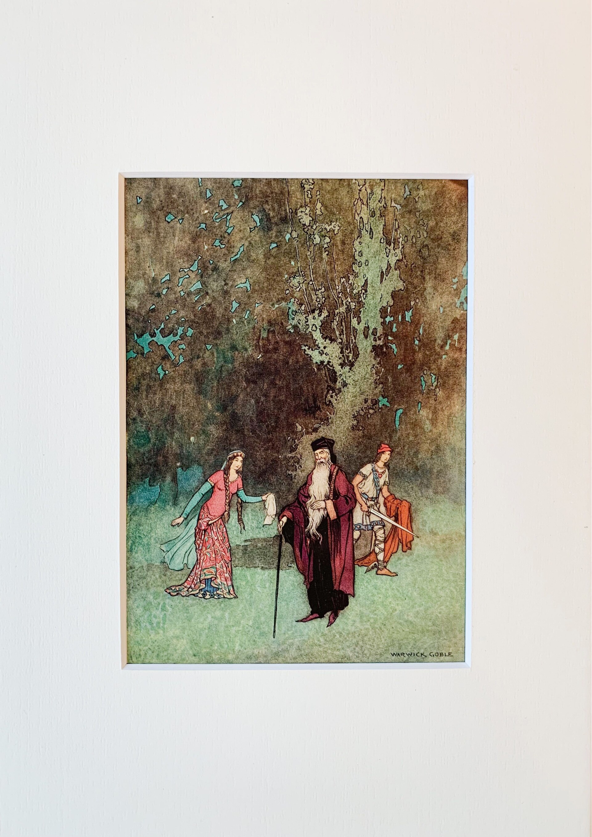 Antique coloured plate of "Jack the Giant Killer", 1913