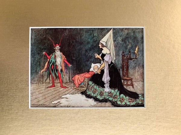 Antique coloured plate of "Rumpelstilzchen", 1913