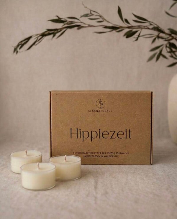 Hippiezeit Teelichtbox