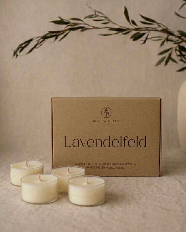 Lavendelfeld Teelichtbox