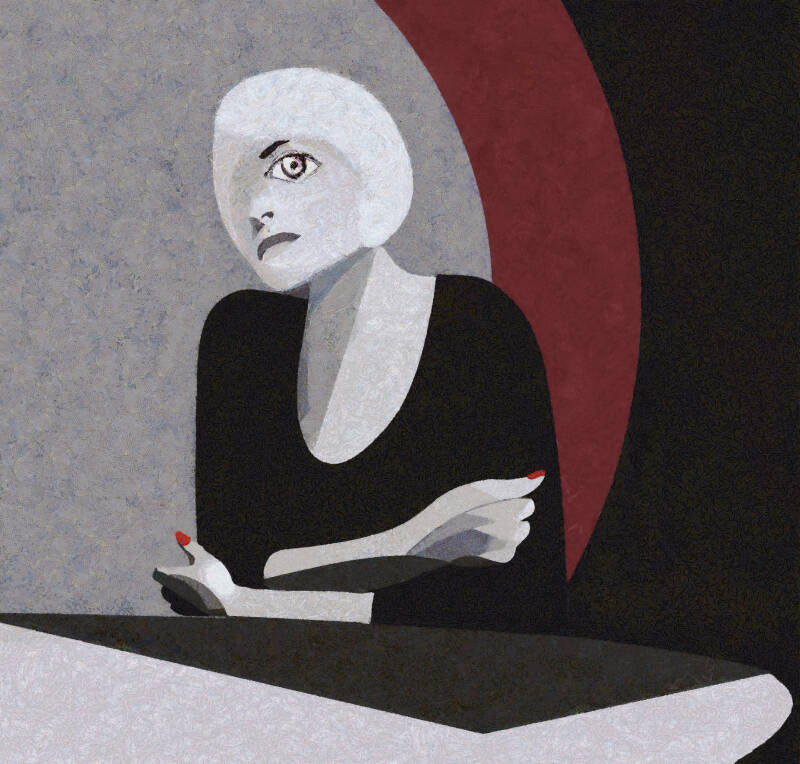 Waiting 100 x 100 cm Mixed media on canvas 2022