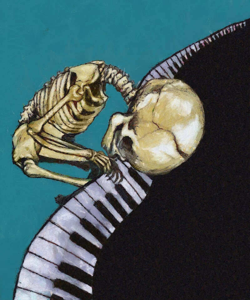 Pianist 90 x 75 cm Mixed media on canvas 2015