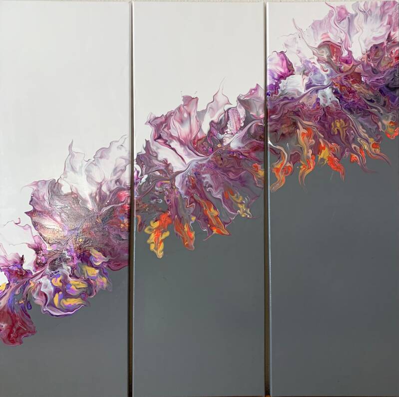 "Blütenstrom" - 90x90 - 600 €