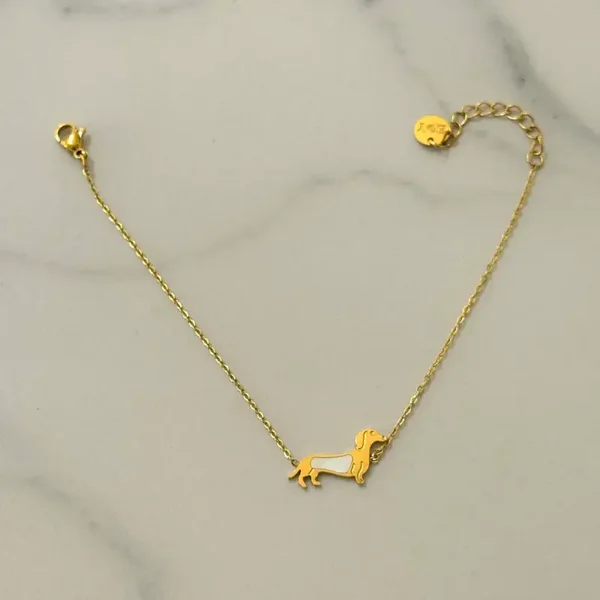 Armband Teckel goud