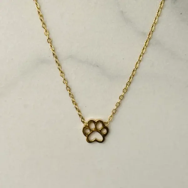 Ketting "hondenpoot" goud