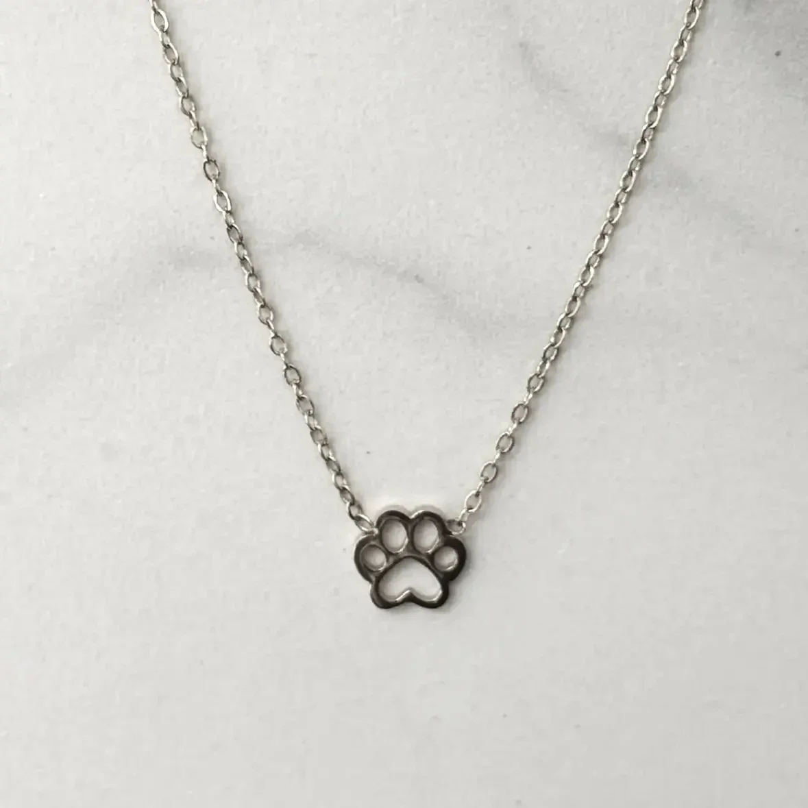 Ketting "hondenpoot"zilver