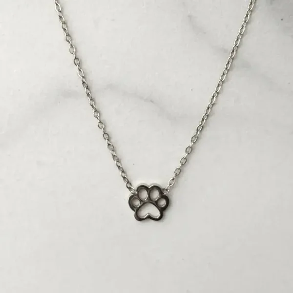 Ketting "hondenpoot"zilver