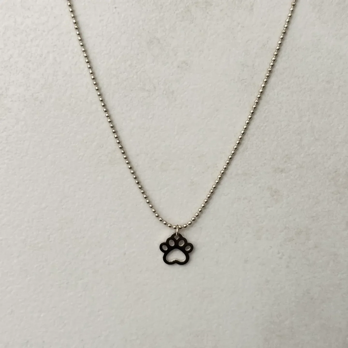 Ketting hondenpoot zilver