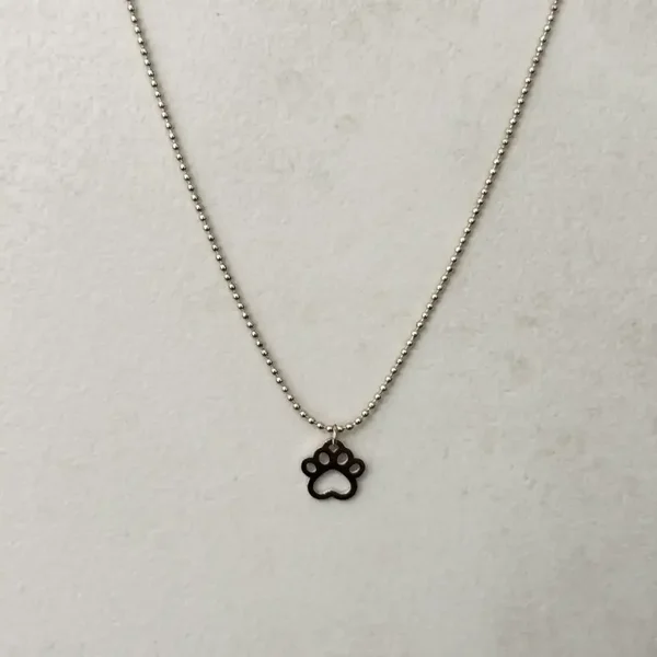 Ketting hondenpoot zilver