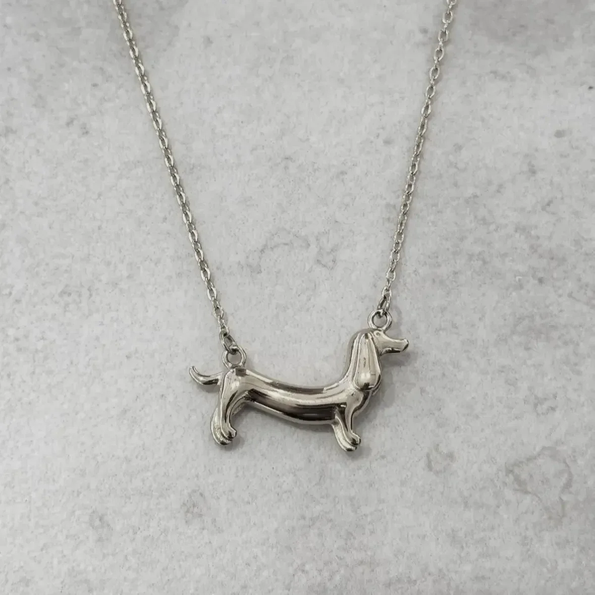 Ketting "Teckel" zilver