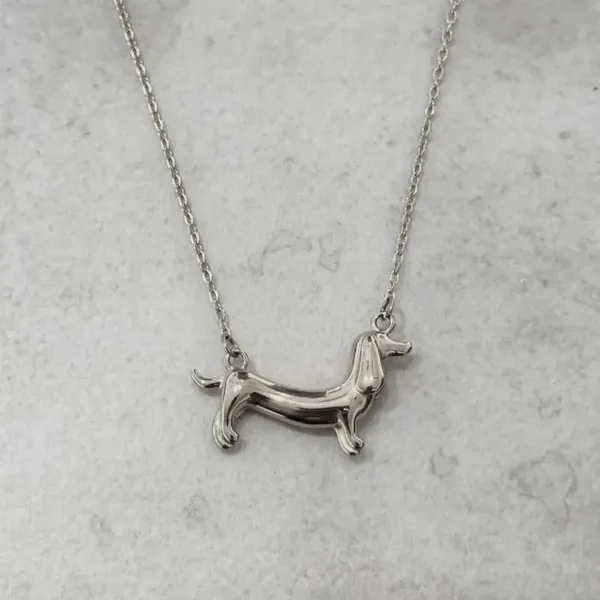 Ketting "Teckel" zilver