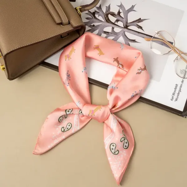 Sjaal 'Teckel paisley" roze