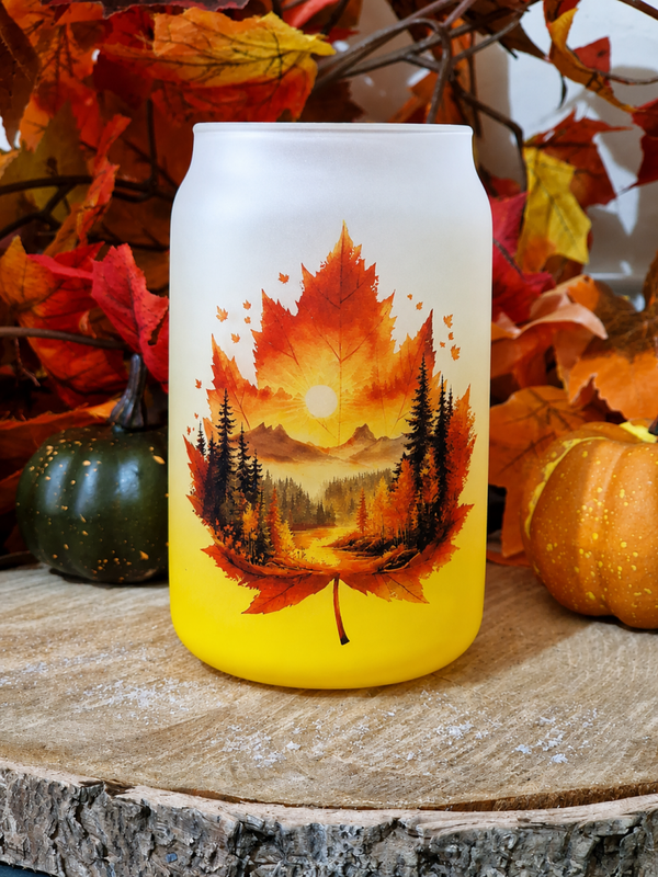 Verre feuille d'automne