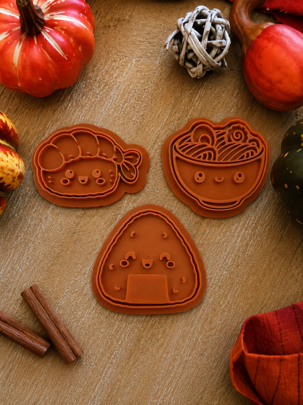 Lot de 3 Emporte-pièces Kawaii Food