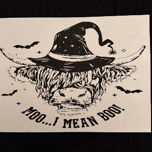 ADULT APPAREL - COW (MOO I MEAN BOO)