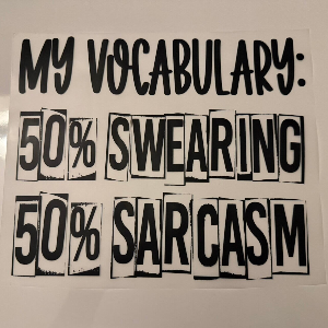 ADULT APPAREL. MY VOCAB 50% SWEARING