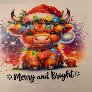 ADULT APPAREL - COW MERRY AND BRIGHT