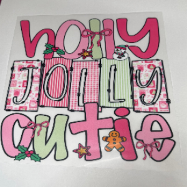 KIDS TRANSFERS - HOLLY JOLLY CUTIE