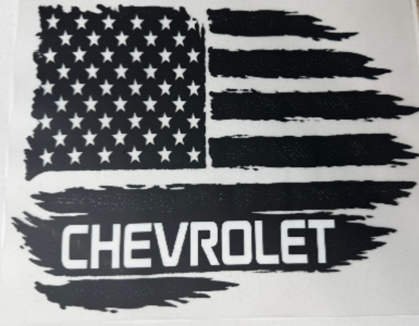 ADULT APPAREL -CHEVROLET BLACK AND WHITE FLAG