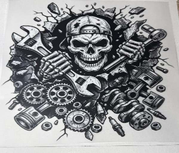 ADULT APPAREL - SKULL WITH WRENCH