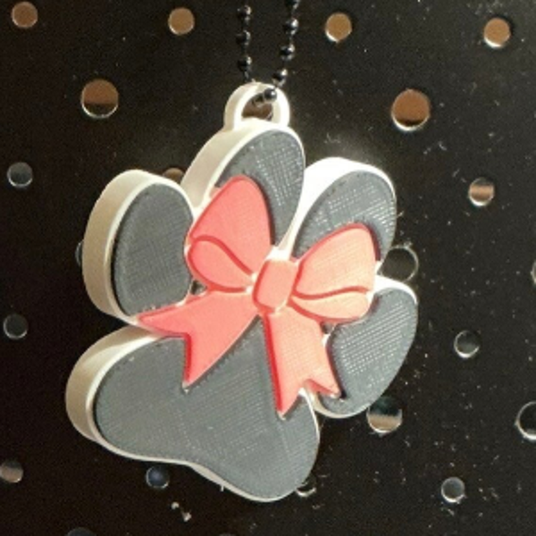 Dog Paw with Bow Can Tab Opener