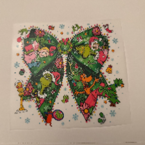 Kids Apparel - Grinch Bow with Cindy Low
