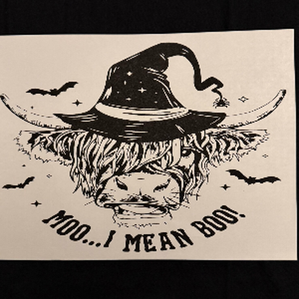 ADULT APPAREL - COW (MOO I MEAN BOO)