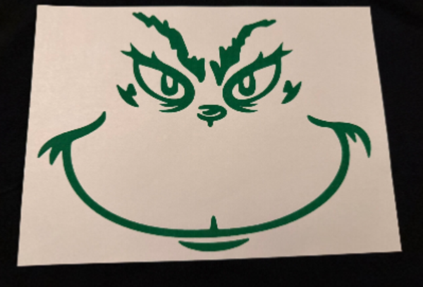 ADULT APPAREL - GRINCH FACE (DARK GREEN)