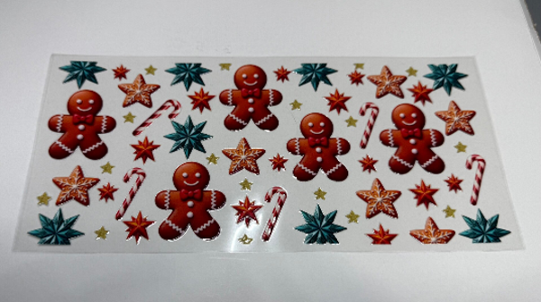 CUP WRAPS - GINGERBREAD WITH SNOWFLAKES