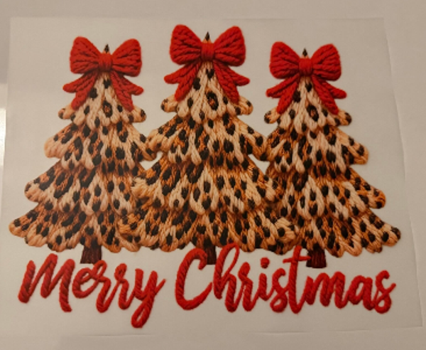 ADULT APPAREL - MERRY CHRISTMAS LEOPARD TREE
