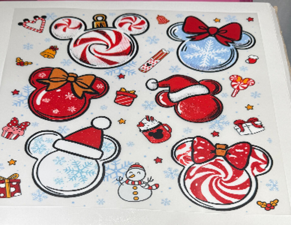 ADULT TRANSFERS - MICKEY AND MINNE CHRISTMAS