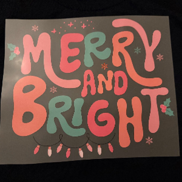 ADULT APPAREL - MERRY AND BRIGHT WITH LIGHTS