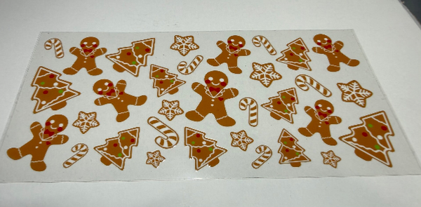 CUP WRAPS - GINGERBREAD WITH CANDY CANES
