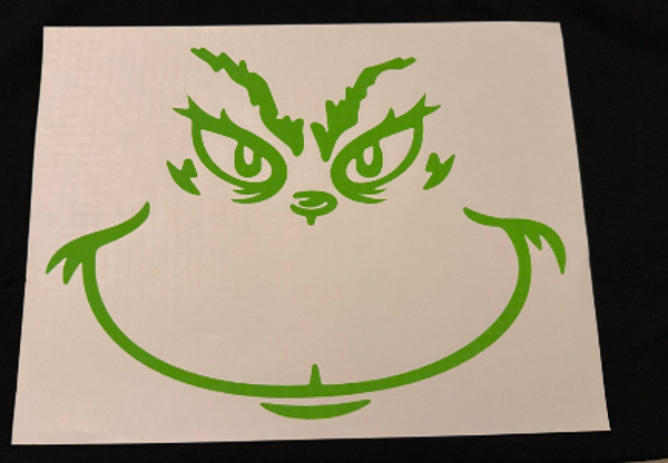 ADULT APPAREL - GRINCH FACE (LIME GREEN)