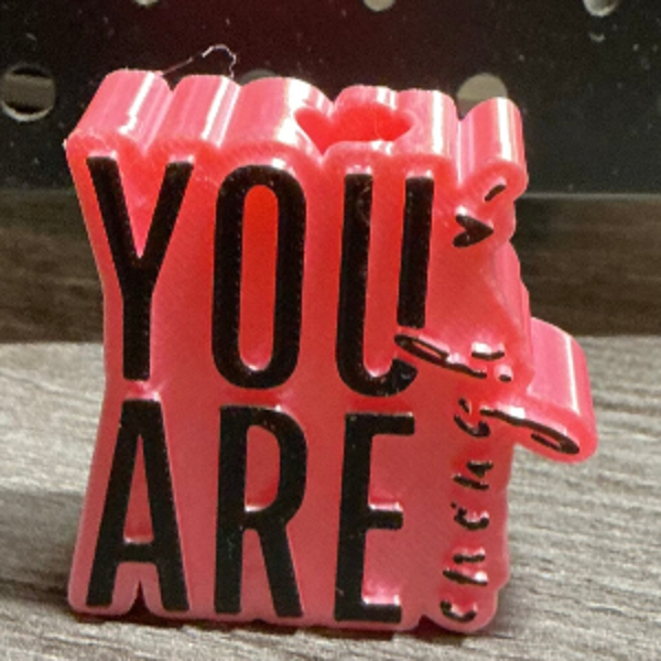 You are Enough Straw Topper