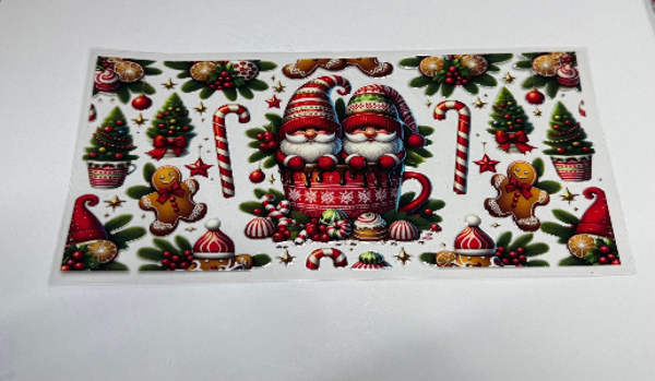 CUP WRAPS - CHRISTMAS GNOMES WITH CANDY CANES