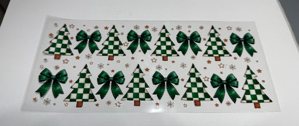 CUP WRAPS - CHRISTMAS TREES AND BOWS