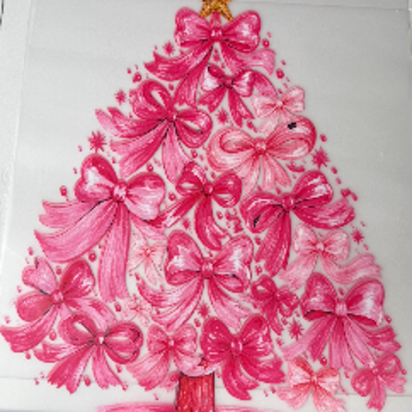 ADULT APPAREL - PINK CHRISTMAS TREE