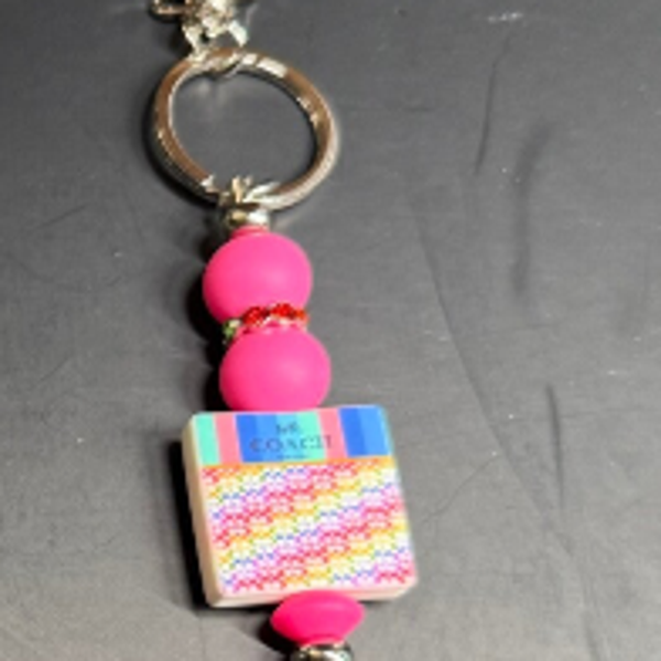 Coach Beaded Keychain