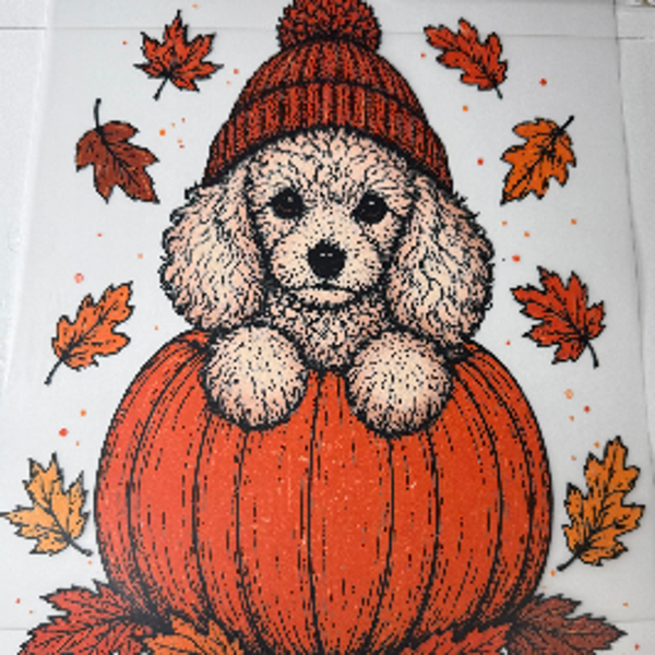 ADULT APPAREL - DOG WITH PUMPKIN