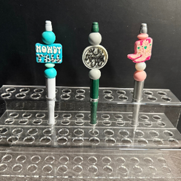 Howdy and Cowgirl Boots Beaded Pens