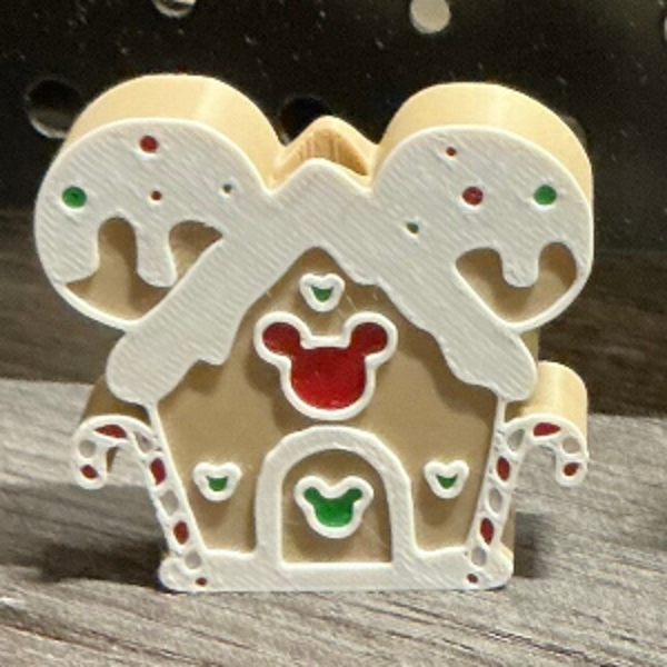 Mickey Christmas House Straw Topper